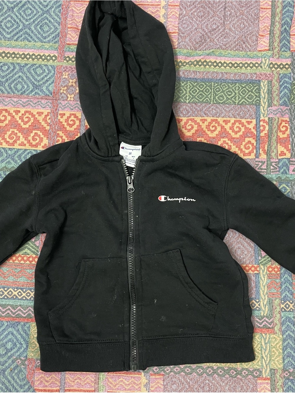 Champion Black Kids Zip Hoodie 3T
